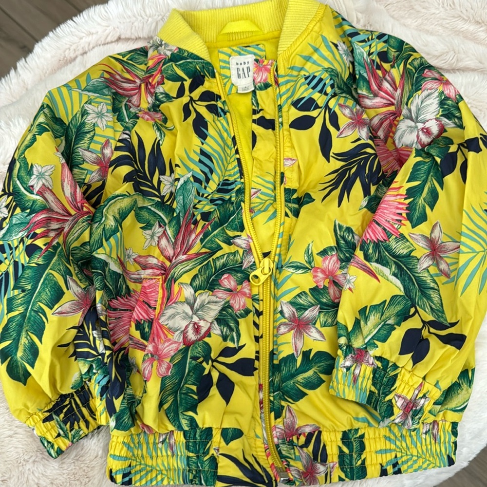 gap jacket- floral size 4y